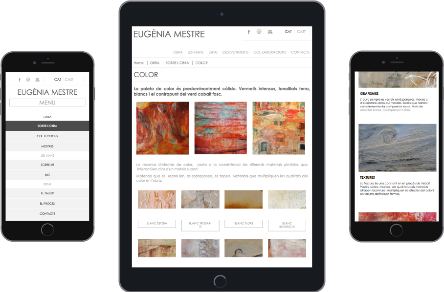 Responsive - Diseño web para Eugenia Mestre Responsive - Diseño web para Eugenia Mestre